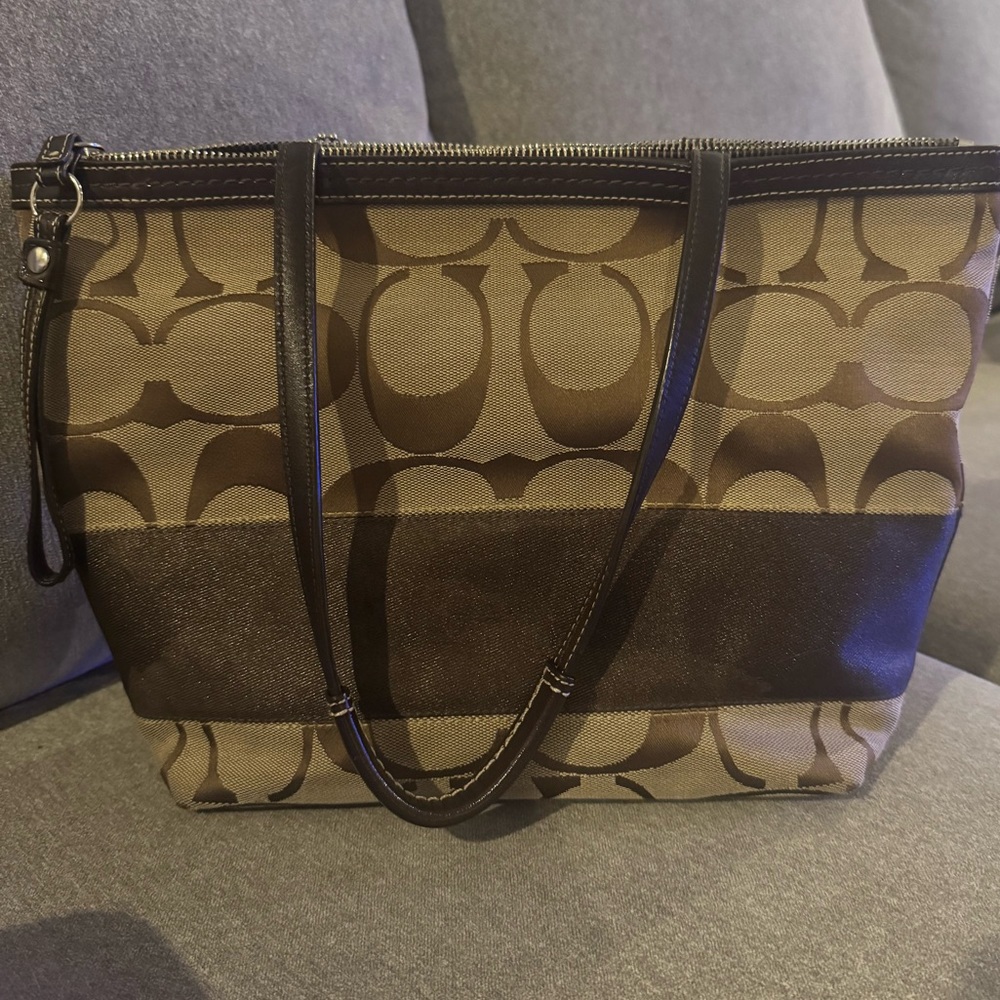 Coach Women’s Signature Shoulder Hand Bag Purse Tote J0967-F13548 Brown
